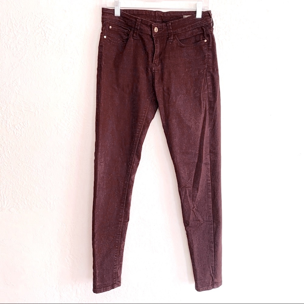 MNG by Mango Maroon Skinny Jeans
